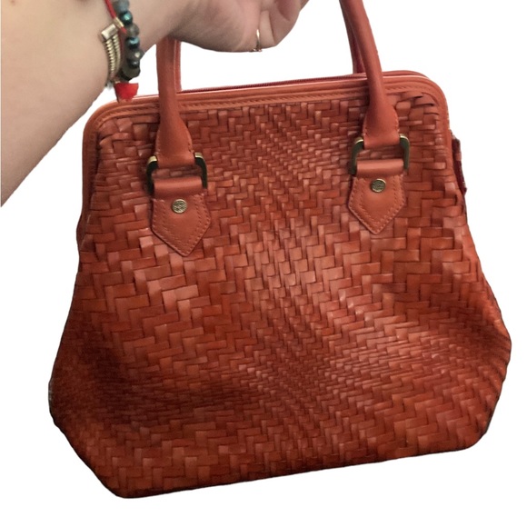 Cole Haan Woven Bag-Terracotta Orange-Amazing & Wonderful Conditon - Picture 4 of 12